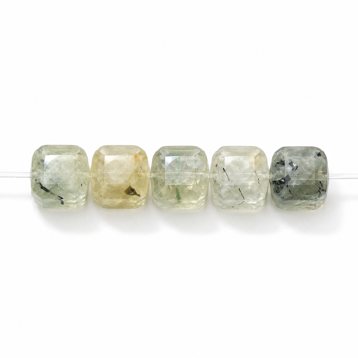 Prehnite Beads jewelry component for DIY projects - image 1