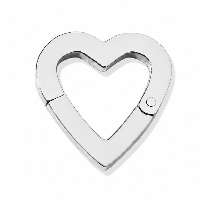 Heart Carabiner Clasp jewelry component for DIY projects - image 2