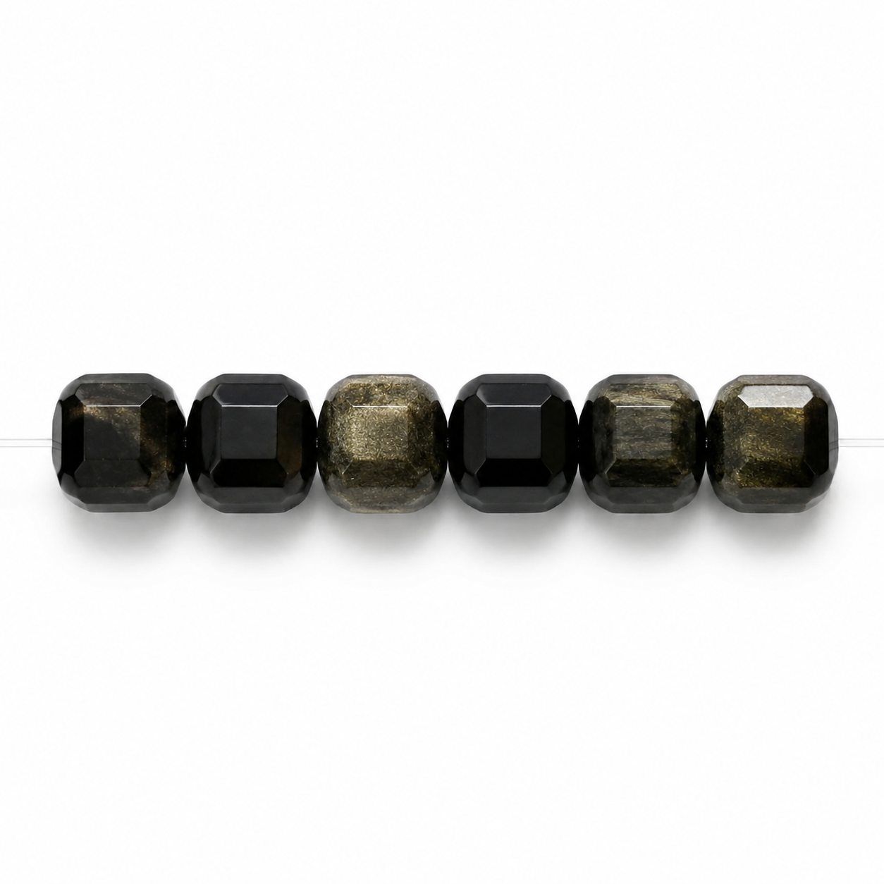 Gold Sheen Obsidian Beads jewelry component for DIY projects - image 1
