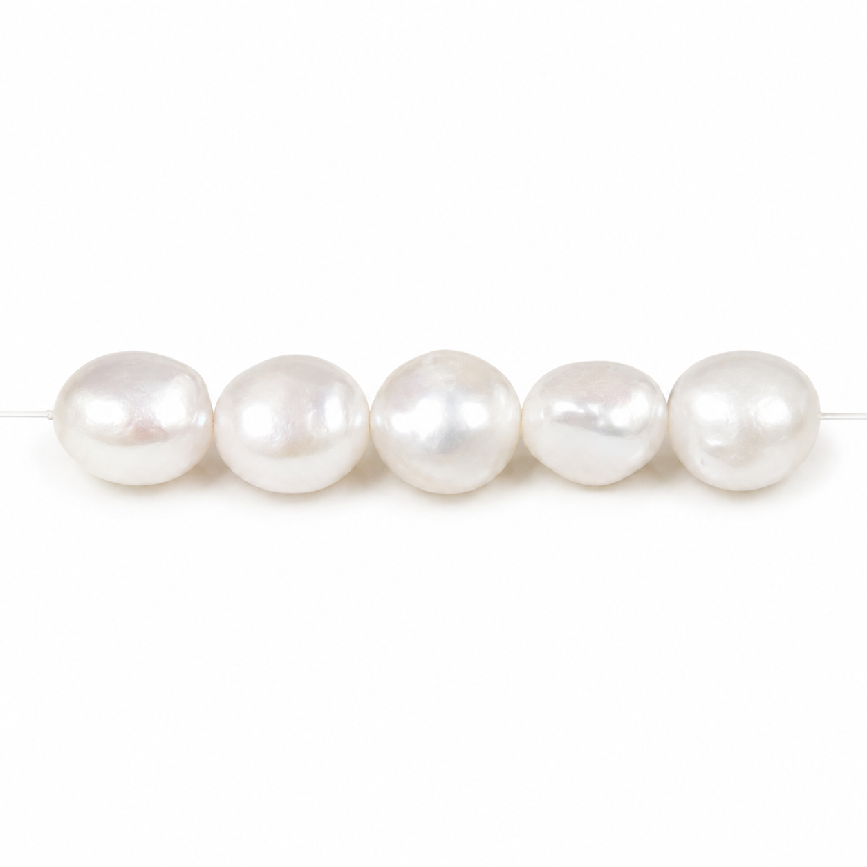 White Freshwater Pearl Beads 5A jewelry component for DIY projects - image 1