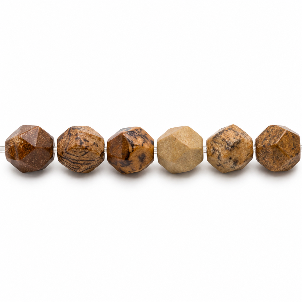 Yellow Picture Jasper Beads jewelry component for DIY projects - image 1