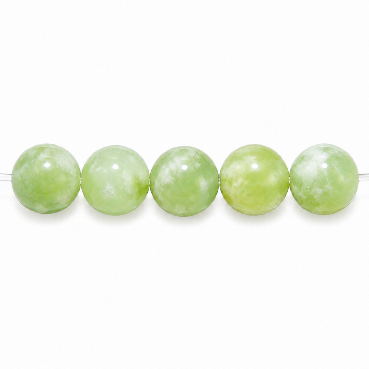 Light Green Xiuyan Jade Beads jewelry component for DIY projects - image 1