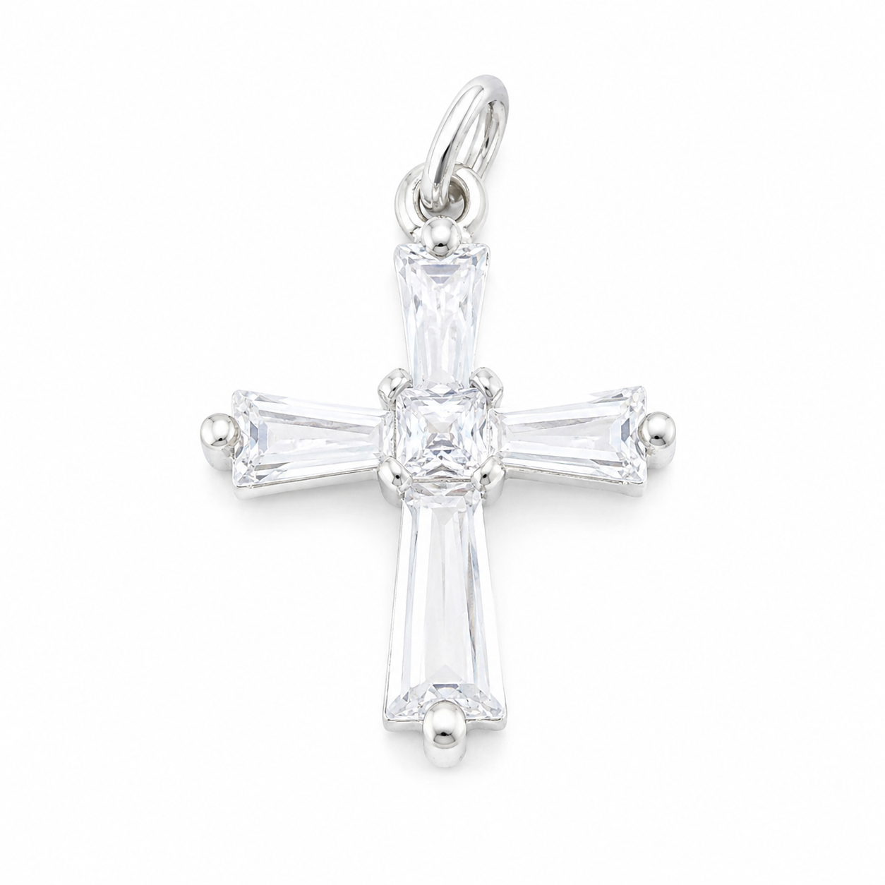 Crystal Cross Pendant jewelry component for DIY projects - image 2