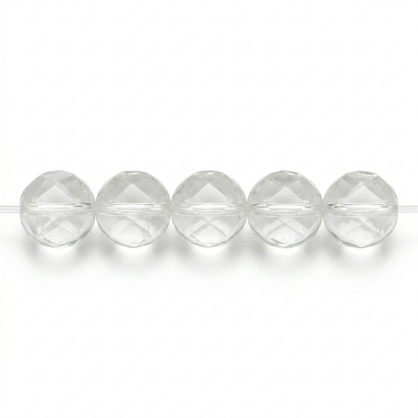 Quartz Beads - Smoky Brown & Clear jewelry component for DIY projects - image 2