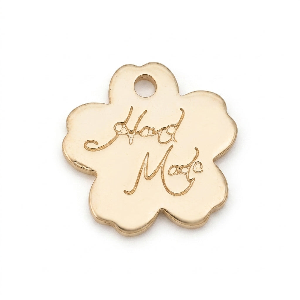 Made By Flower Tag jewelry component for DIY projects - image 1
