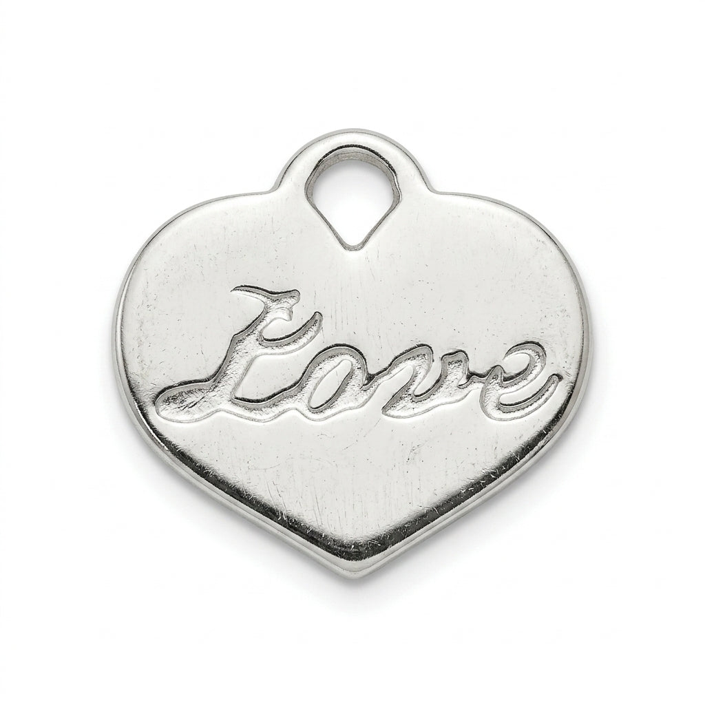 Love Heart Tag jewelry component for DIY projects - image 2