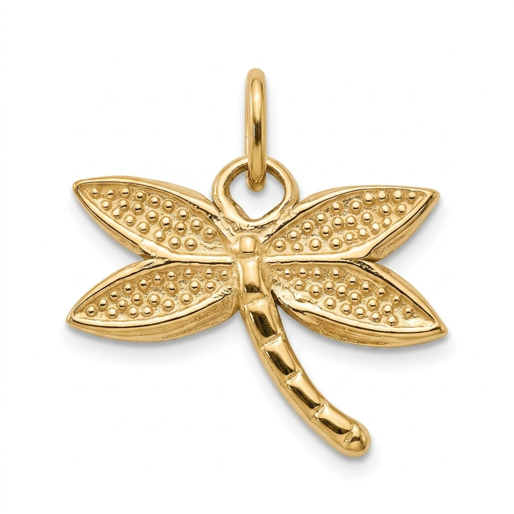 Gold Dragonfly Pendant jewelry component for DIY projects - image 1