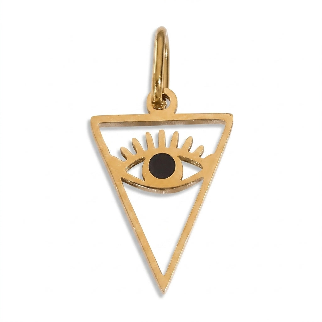 Gold Evil Eye Pendant jewelry component for DIY projects - image 1