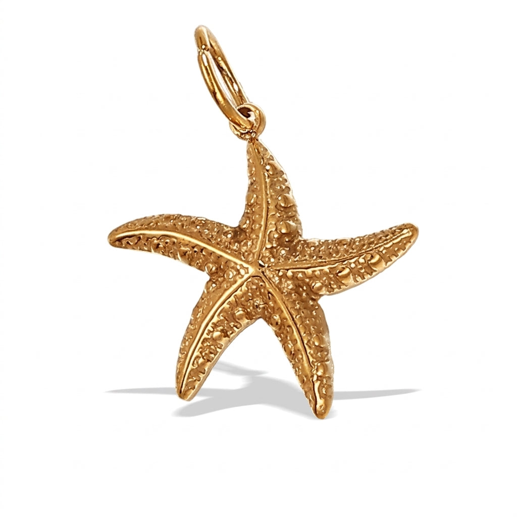 Gold Starfish Pendant jewelry component for DIY projects - image 1