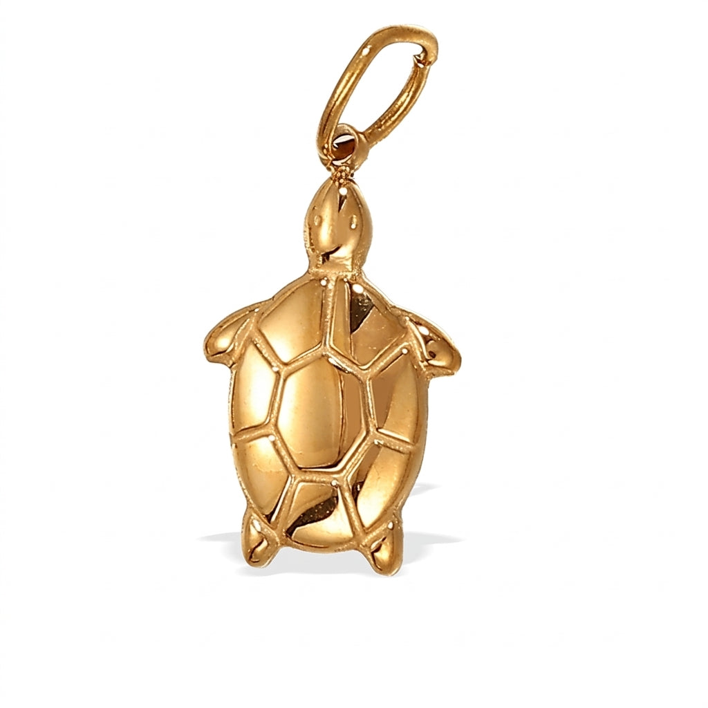Gold Sea Turtle Pendant jewelry component for DIY projects - image 1