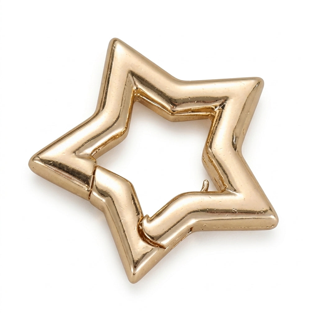 Gold Star Spring Clasp jewelry component for DIY projects - image 1