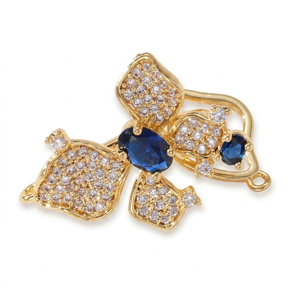 Pave Butterfly Toggle Clasp jewelry component for DIY projects - image 1