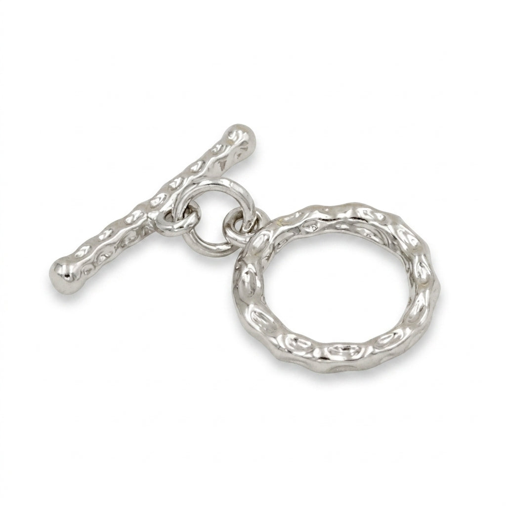 Textured Toggle Clasp jewelry component for DIY projects - image 3