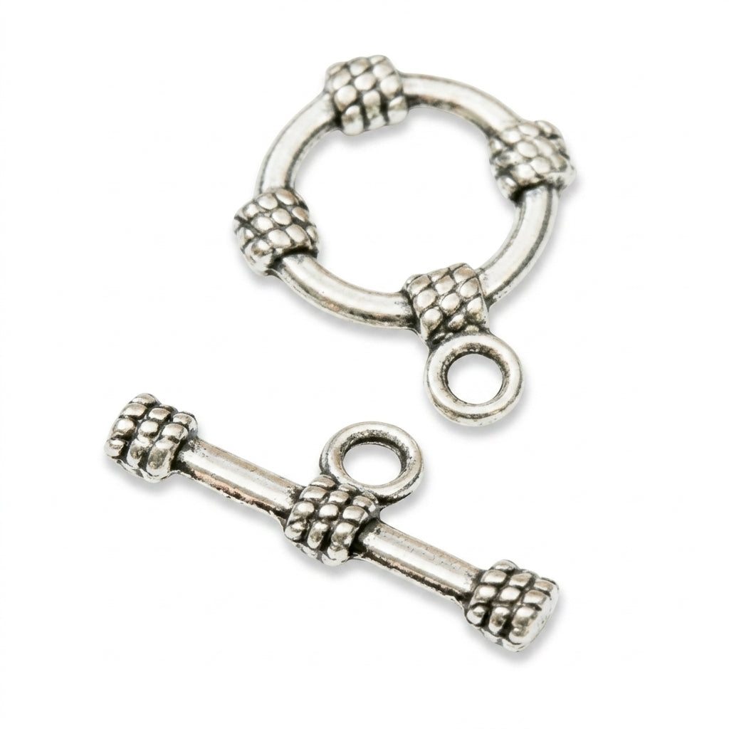 Tibetan Silver Toggle Clasp jewelry component for DIY projects - image 1
