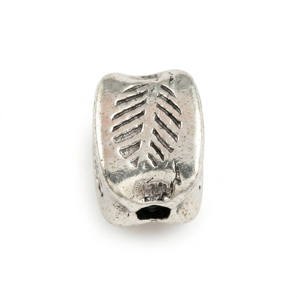 Tibetan Silver Leaf Buckle jewelry component for DIY projects - image 1