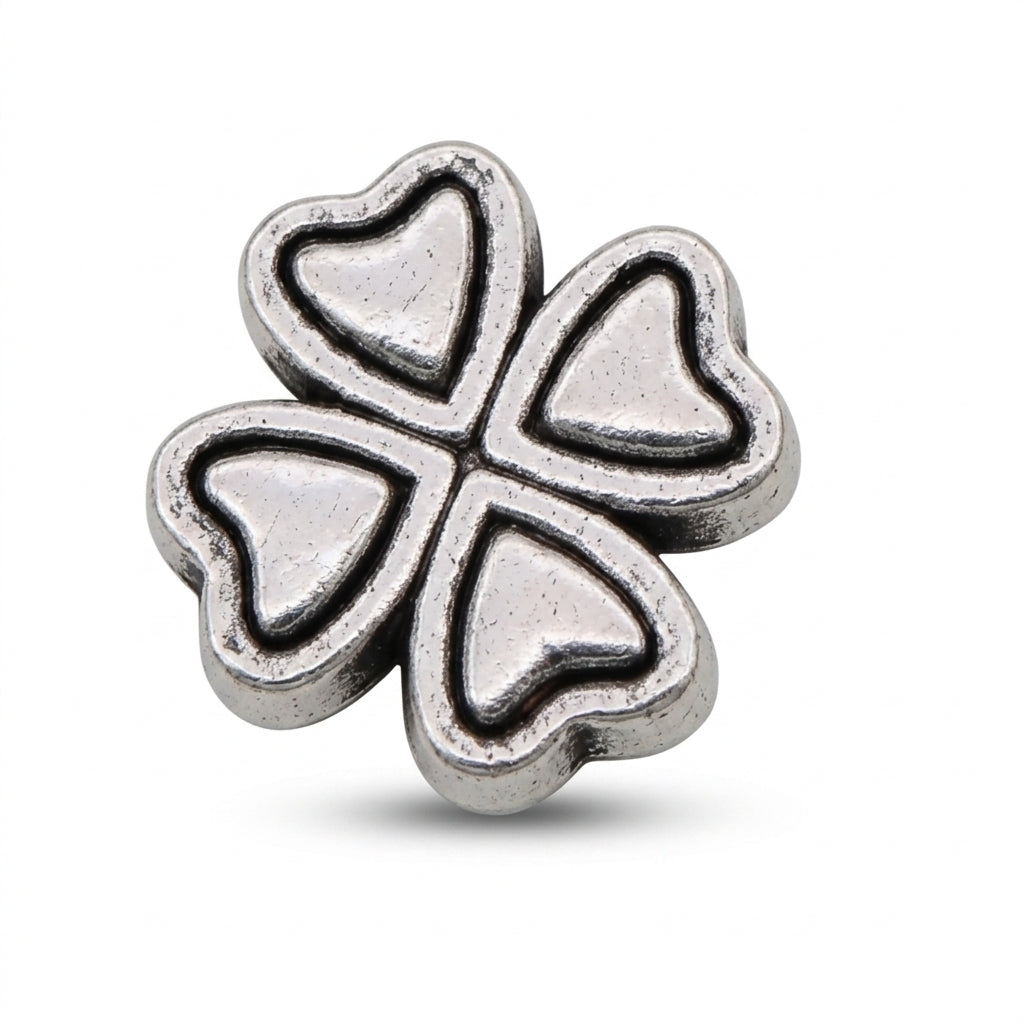 Tibetan Silver Clover Buckle jewelry component for DIY projects - image 1