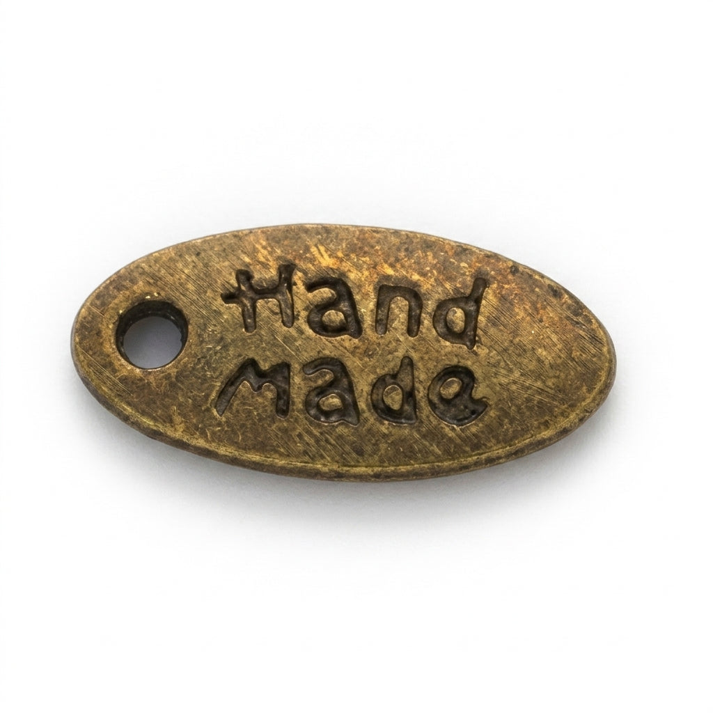 Matte Handmade Oval Tag jewelry component for DIY projects - image 3