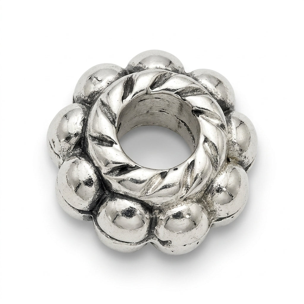 Tibetan Silver Beaded Spacer jewelry component for DIY projects - image 1