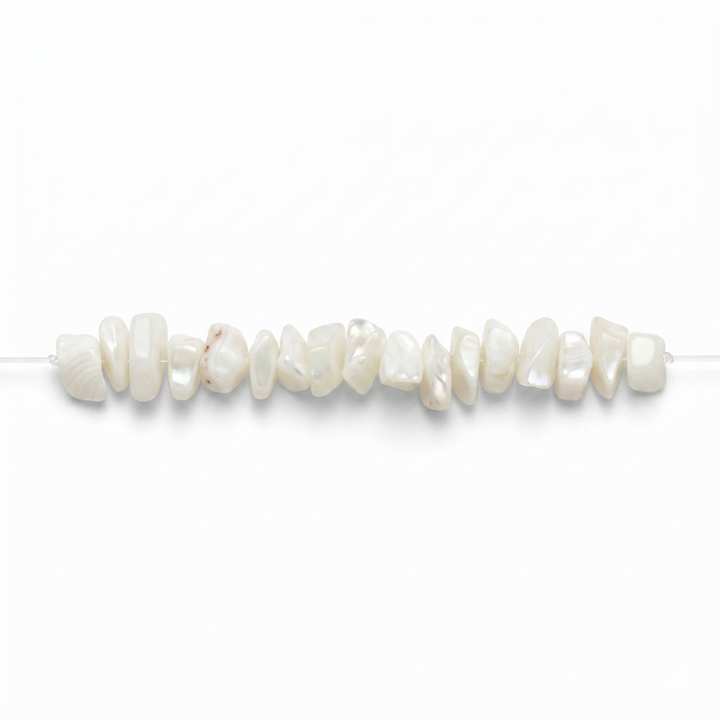 White Shell Chip Beads jewelry component for DIY projects - image 1