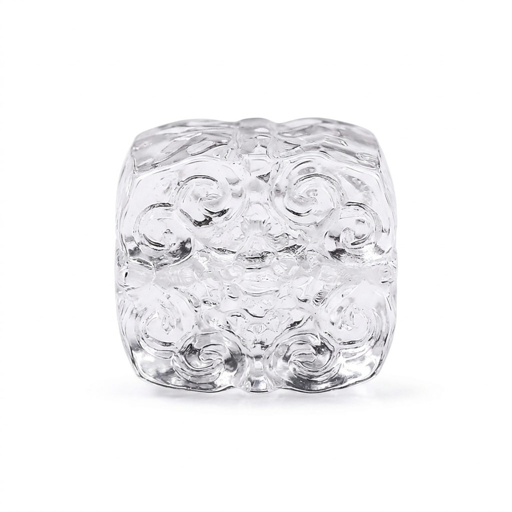 Clear Xiuyan Jade Bead jewelry component for DIY projects - image 1