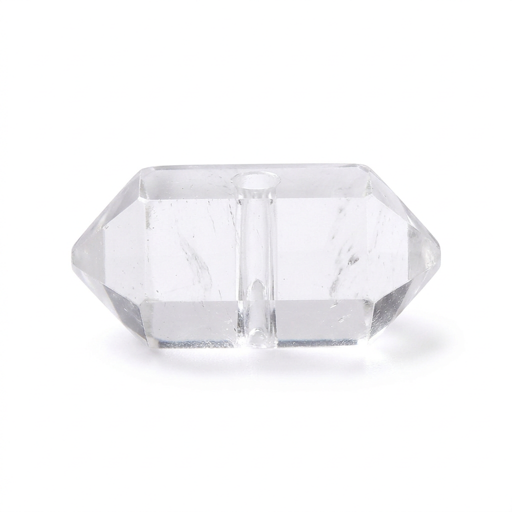 Clear Xiuyan Jade Tube Bead jewelry component for DIY projects - image 1