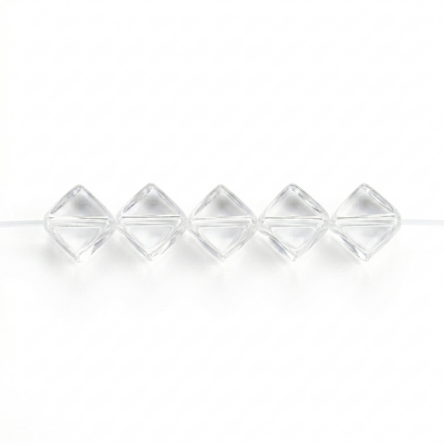 Clear Quartz Diamond Beads jewelry component for DIY projects - image 1