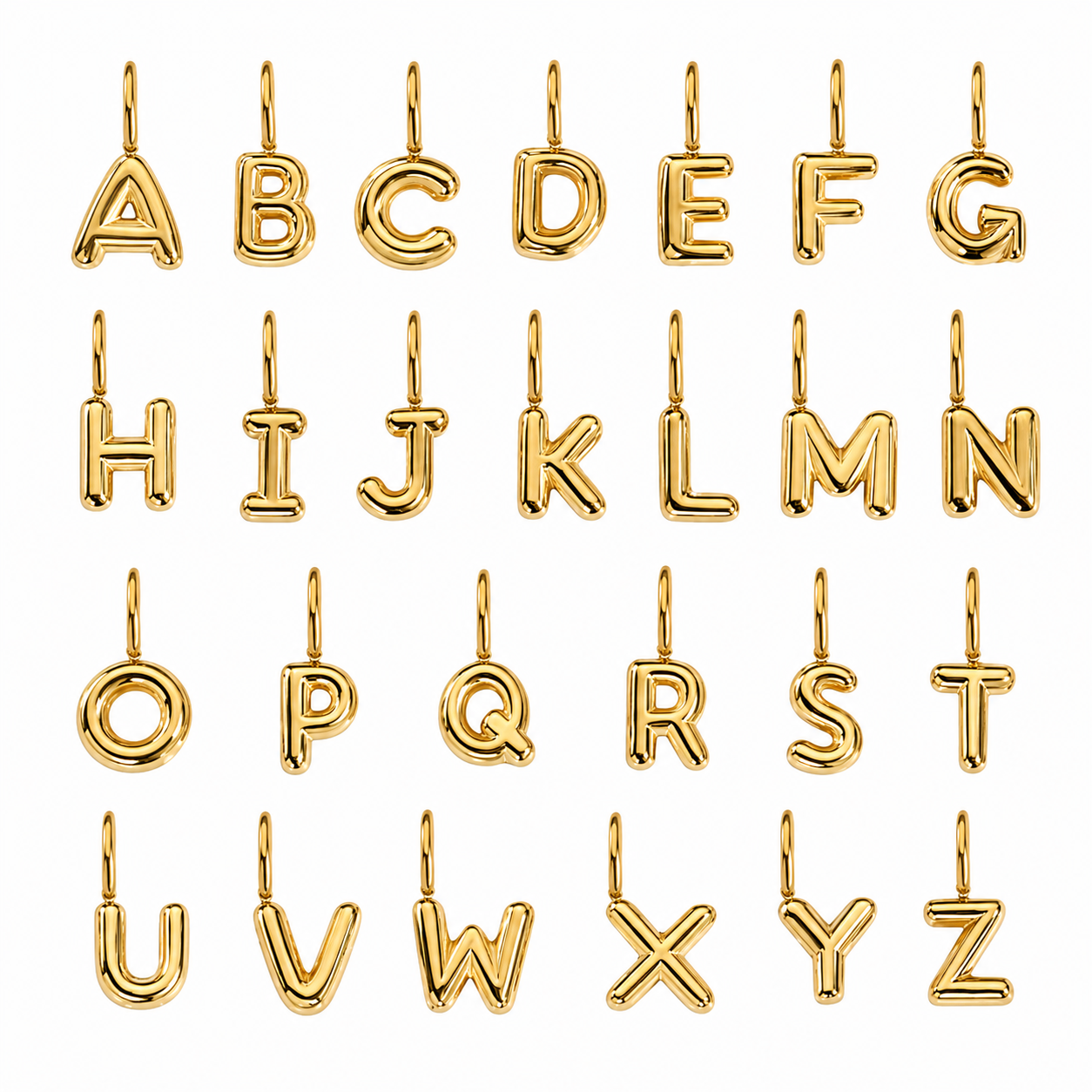 Gold Letter Charms jewelry component for DIY projects - image 1