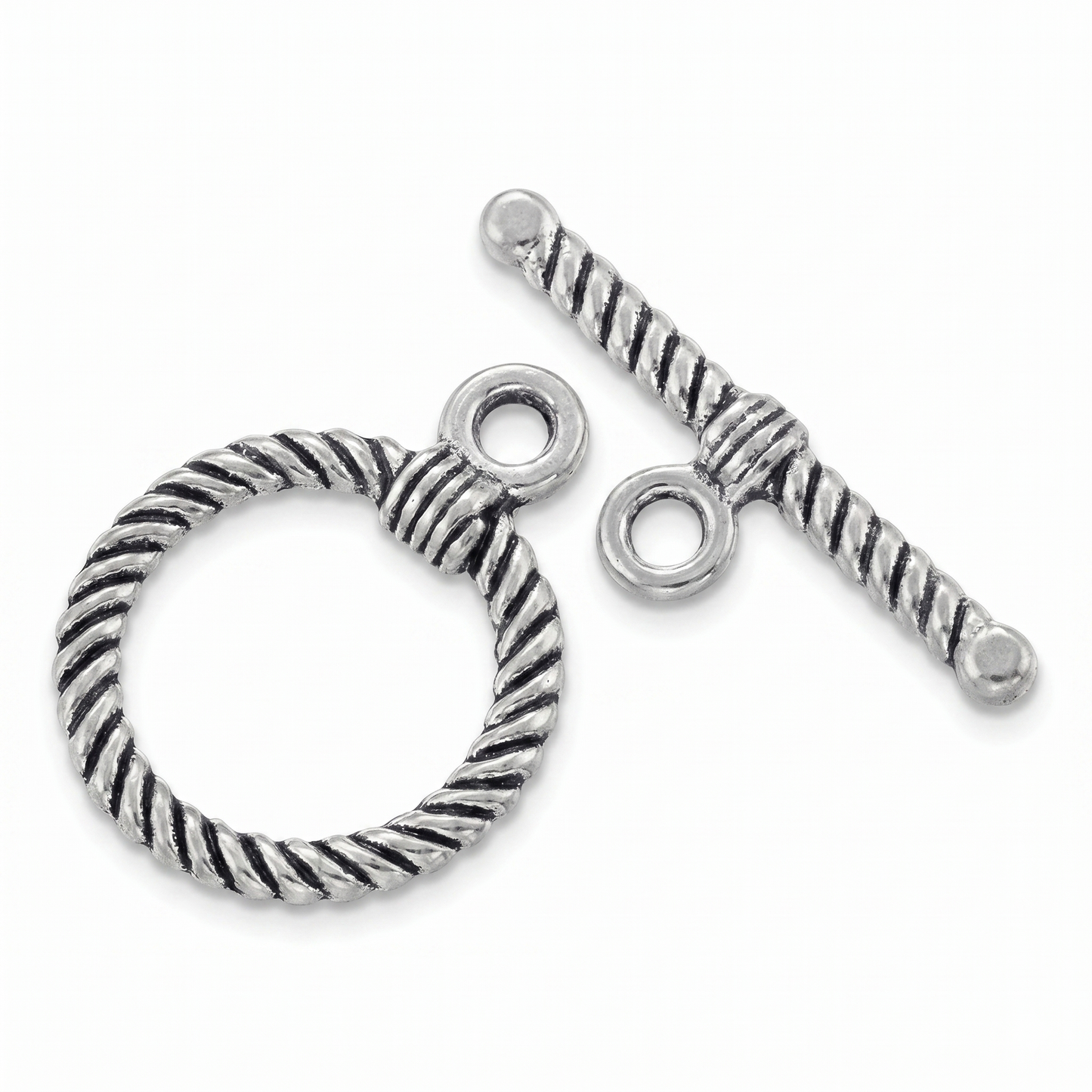 Tibetan Silver Rope Toggle Clasp jewelry component for DIY projects - image 1