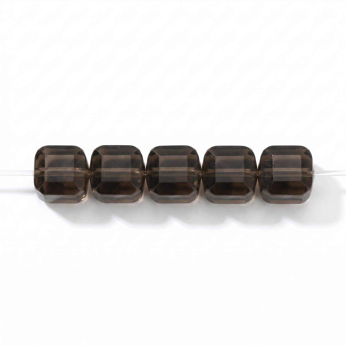 Smoky Quartz Barrel Beads jewelry component for DIY projects - image 1