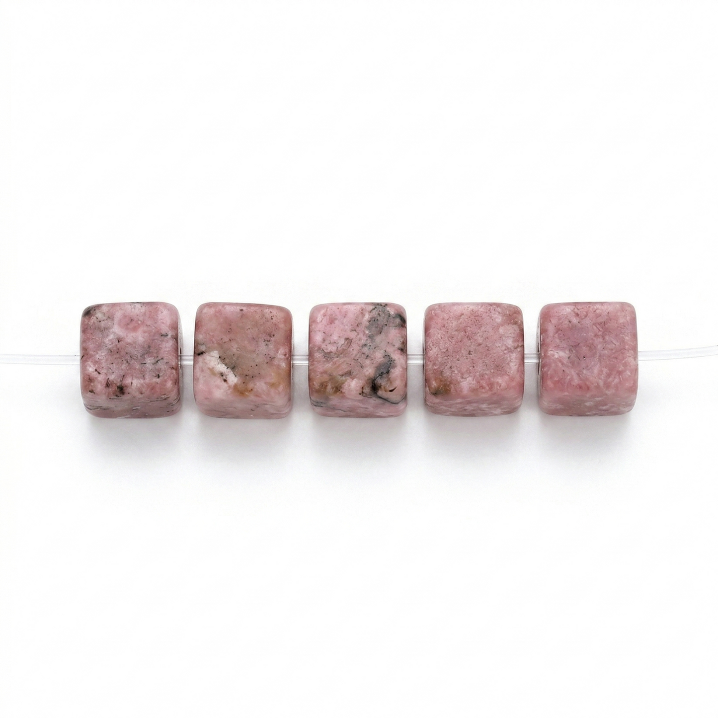 Rhodochrosite Beads - 7mm jewelry component for DIY projects - image 1