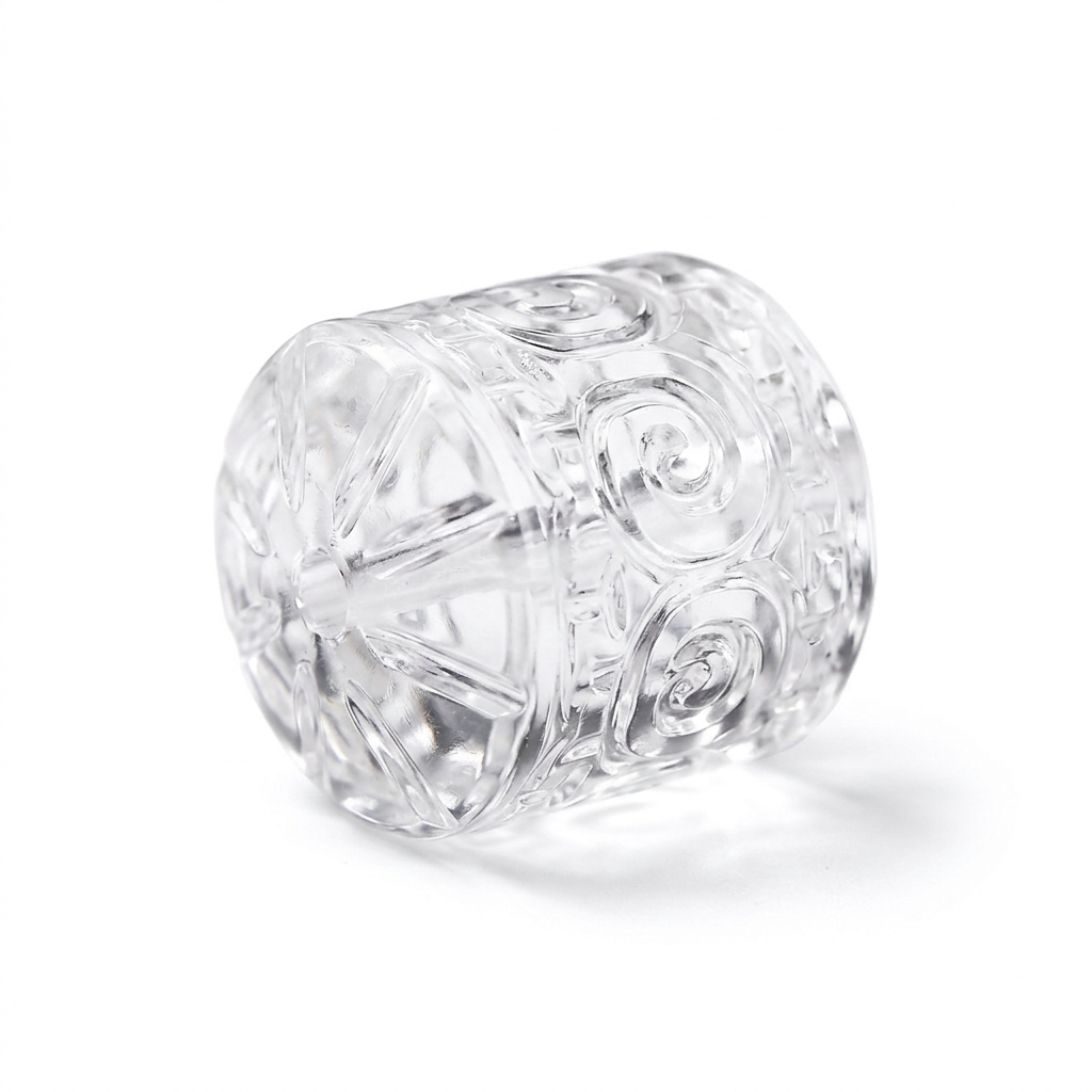 Clear Xiuyan Jade Barrel Bead jewelry component for DIY projects - image 1