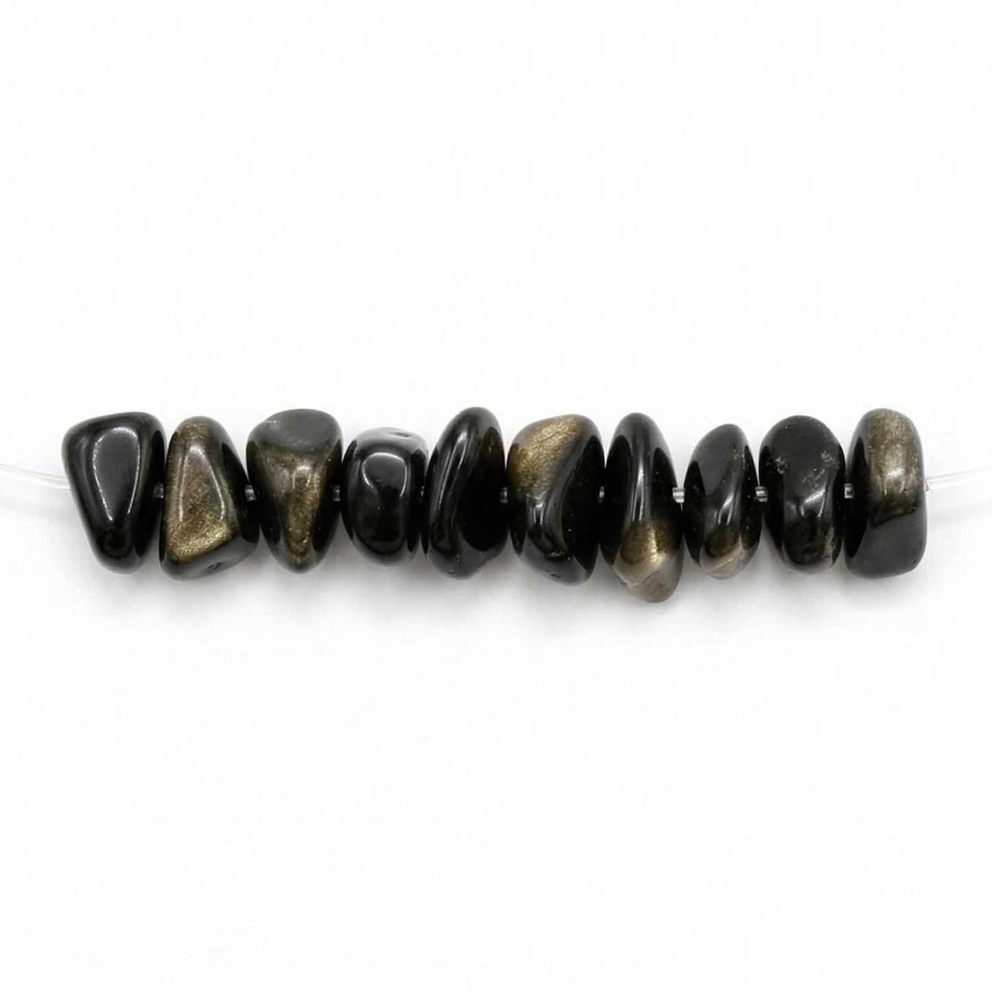Gold Sheen Obsidian Chip Beads jewelry component for DIY projects - image 1
