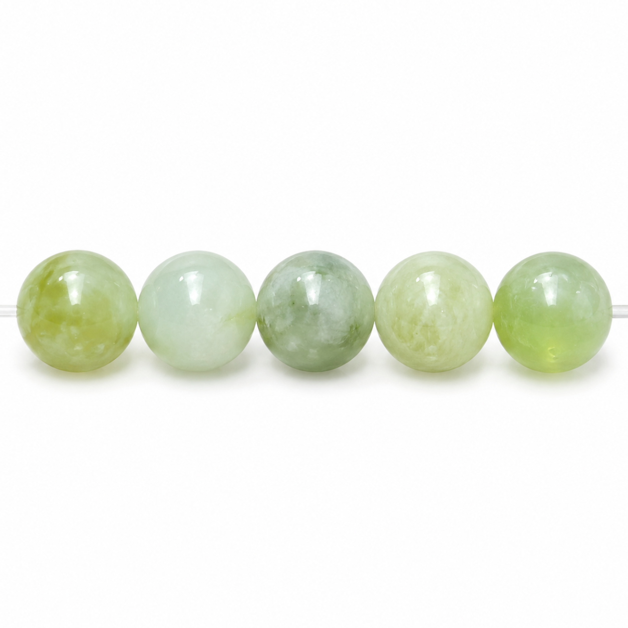 Green Xiuyan Jade Beads jewelry component for DIY projects - image 1
