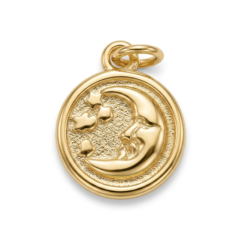 Moon Star Coin Pendant