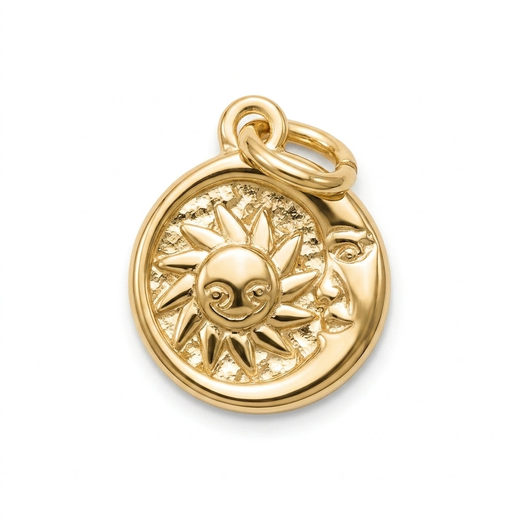 Sun Moon Coin Pendant