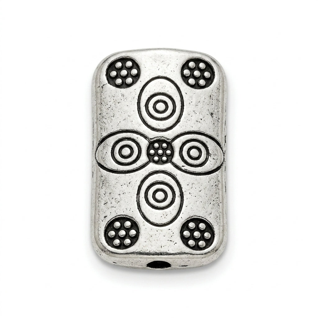 Tibetan Silver Pattern Tube Buckle