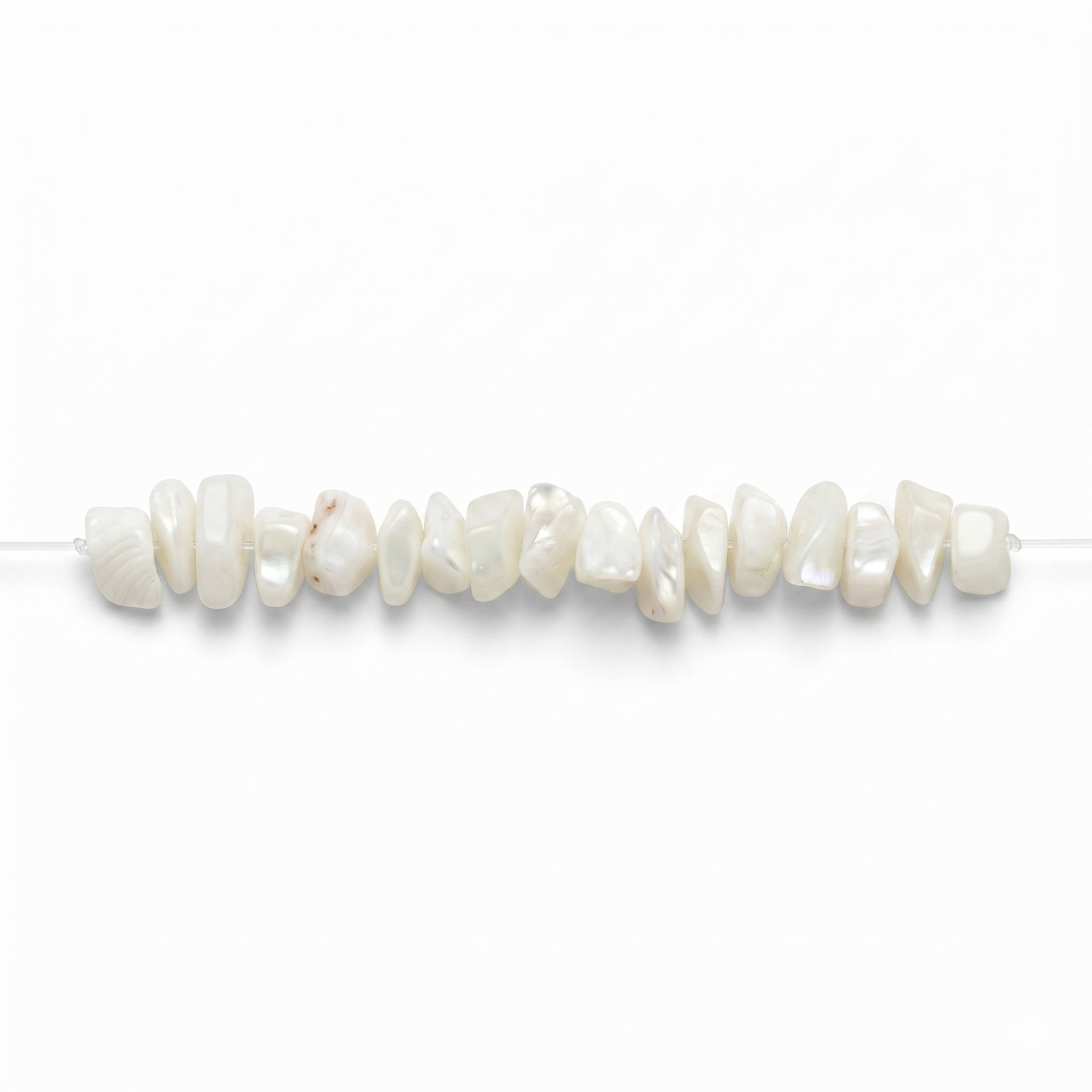 White Shell Chip Beads