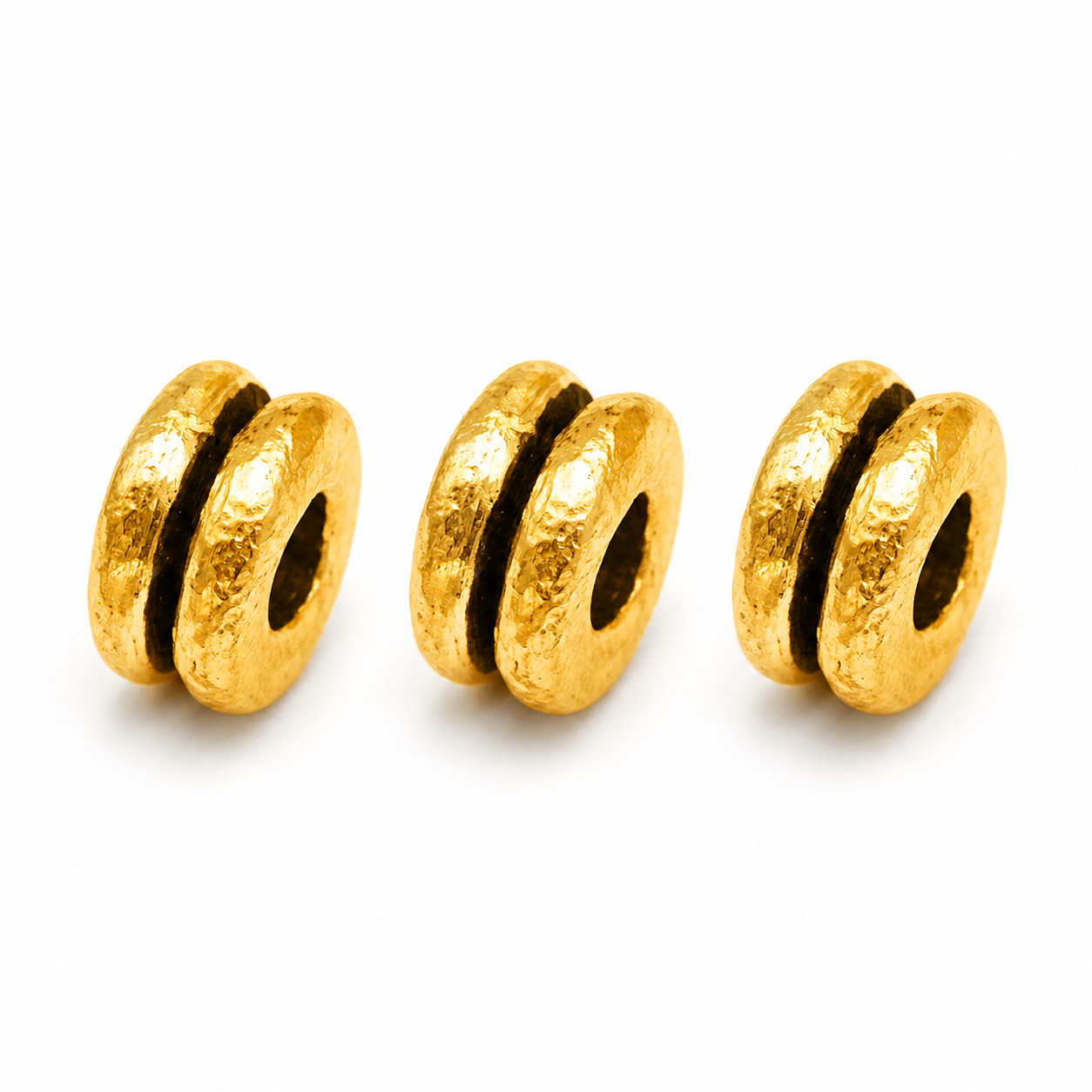 Striped Rondelle Spacers