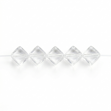 Clear Quartz Diamond Beads