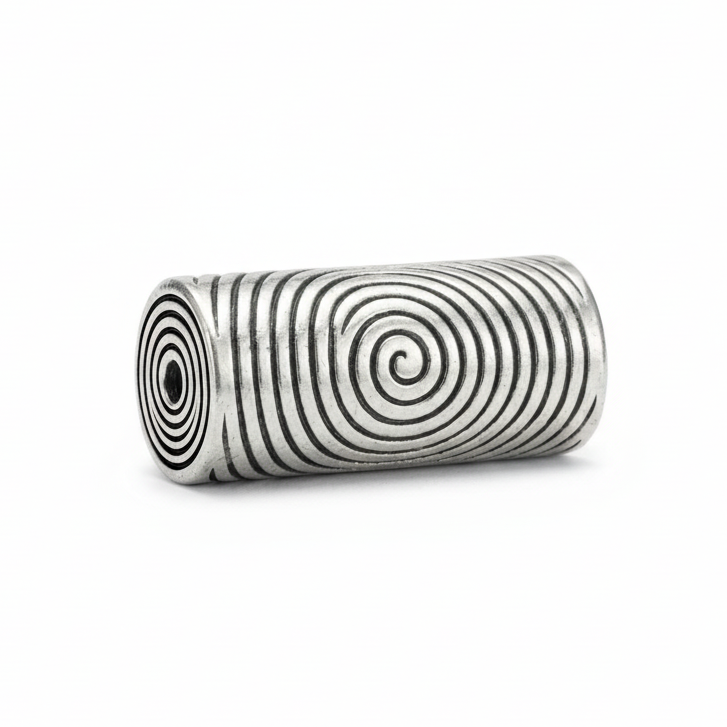 Tibetan Silver Spiral Tube Buckle