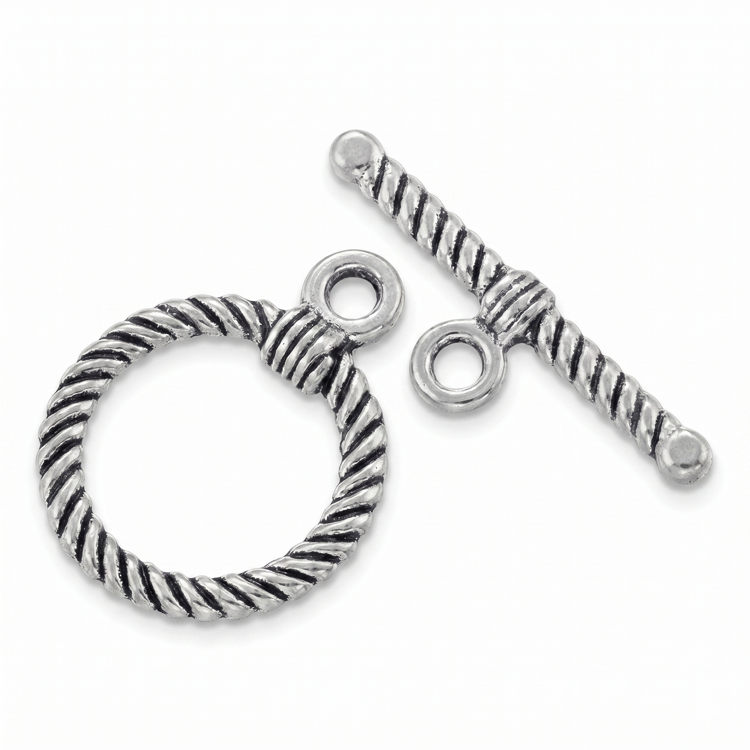 Tibetan Silver Rope Toggle Clasp
