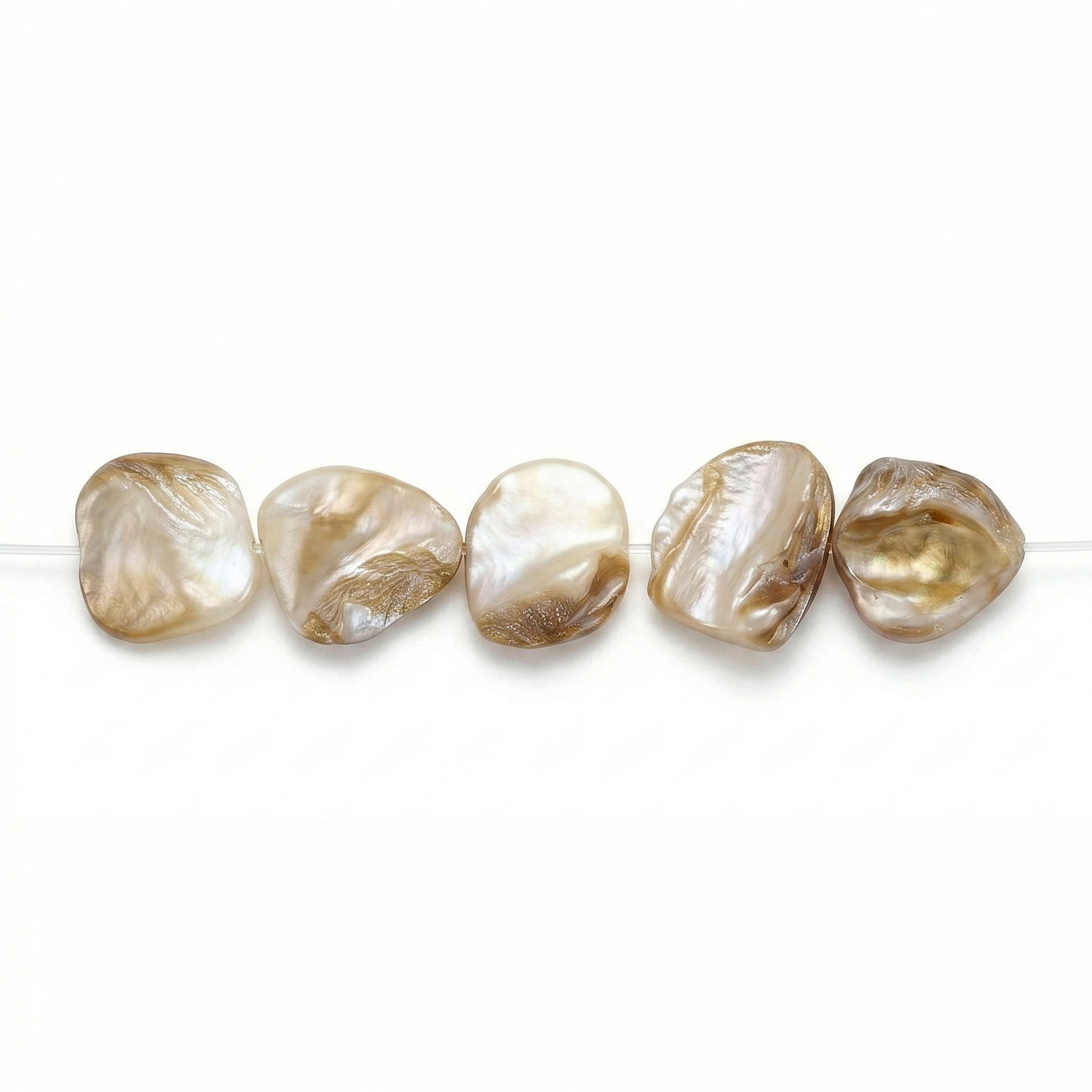 Freshwater Shell Nugget Beads